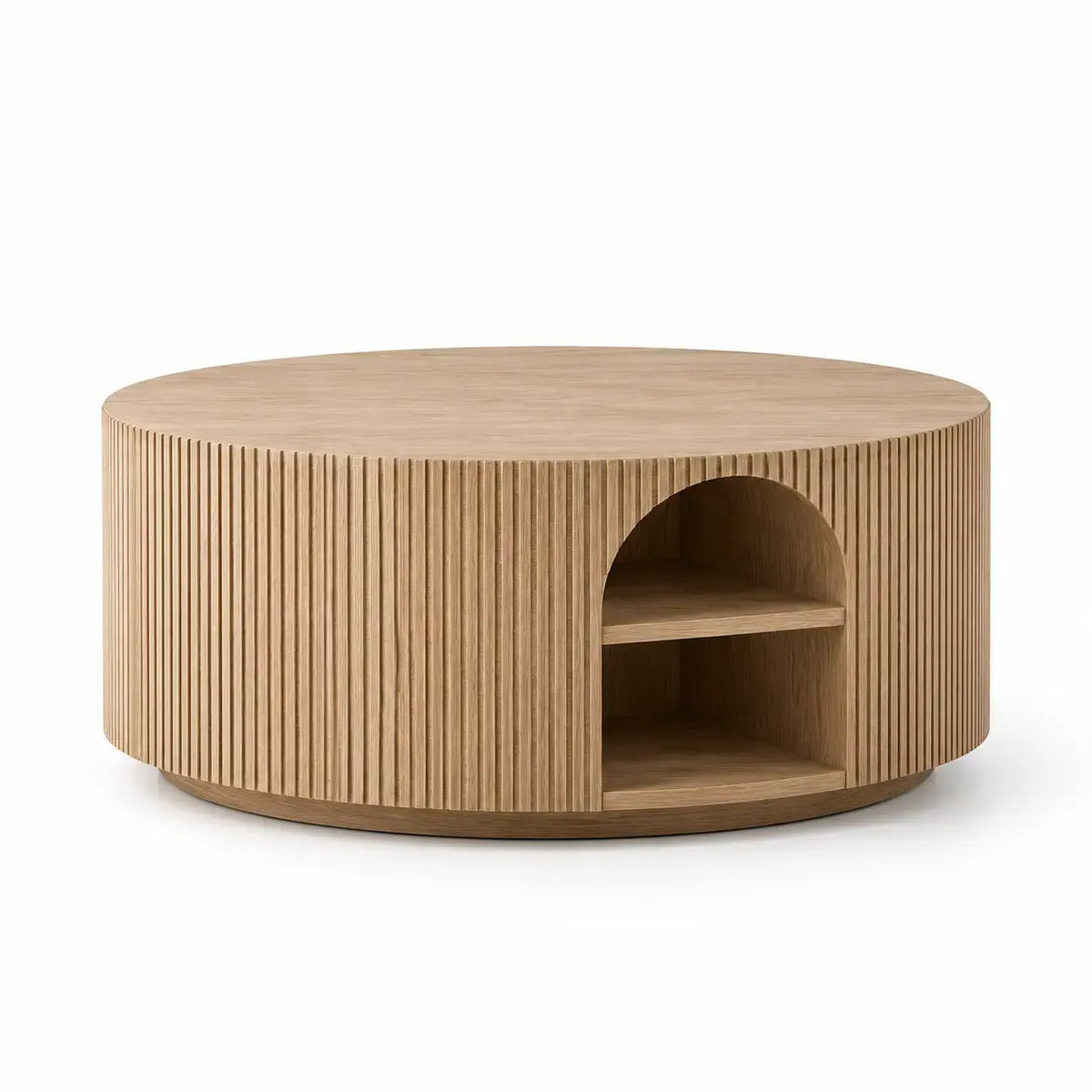 Soffbord med formgiven bordsskiva – brun