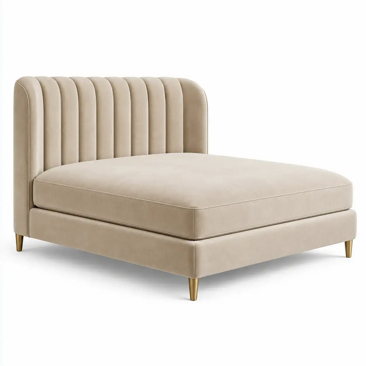 Soffa med ryggstöd för vardagsrummet – beige