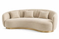Soffa med ryggstöd för vardagsrummet – beige